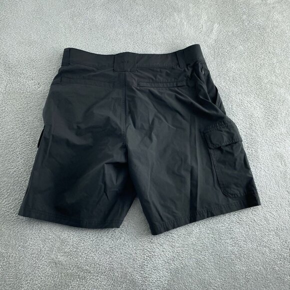 Orvis Mens Black Cargo Shorts Size 32 Stretch Polyester With Pockets 3363 - Picture 2 of 10